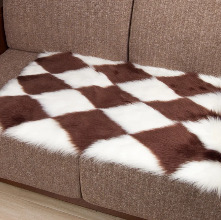 Soft Long Hair White Machine Bedside Washable Fluffy Fur Sheep Skin Rug For Bedroom