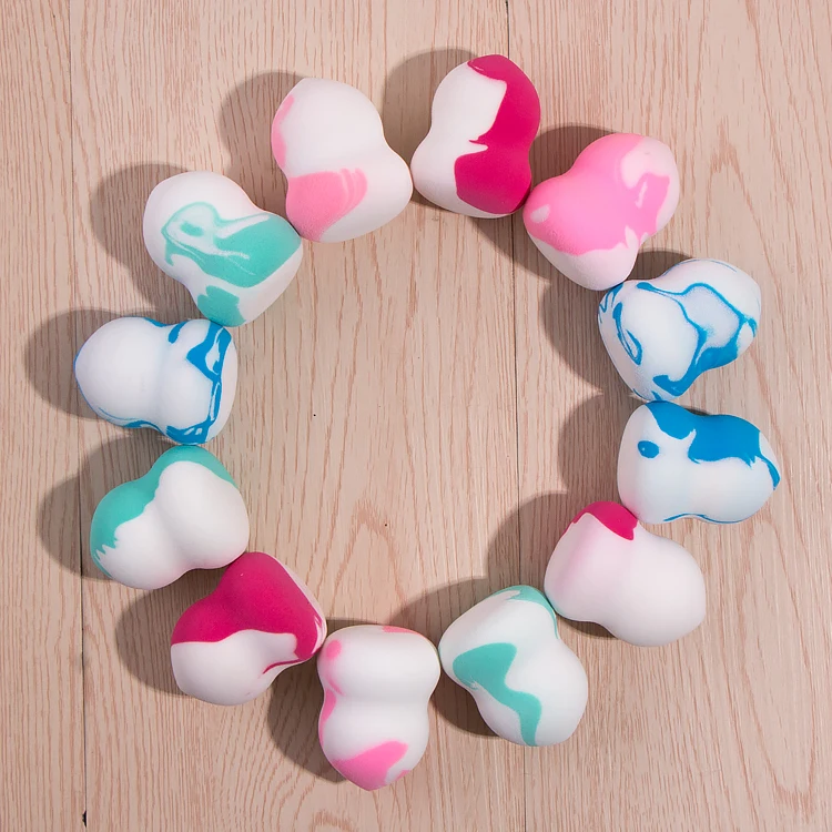 Натуральная Золотая Красивая латексная черная веганская косметическая губка