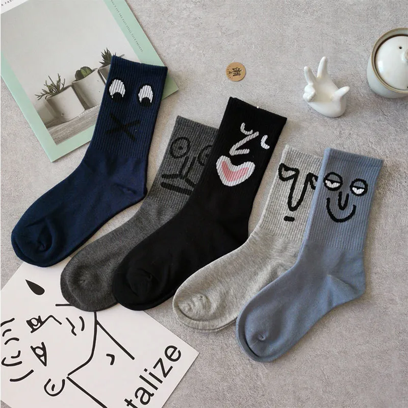 Wholesale Men Women Funny Emo Dress Hip Hop Socks Cotton Fashion Tube Crew Sock