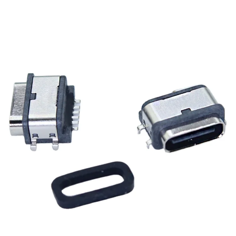 Usb-C Watertight Port Panel Mount Pcb Ip65 Usbc 3.1 16Pin Smt Smd 16 6 Pin Ip67 2.0 Ip68 Female Waterproof Usb Type C Connector