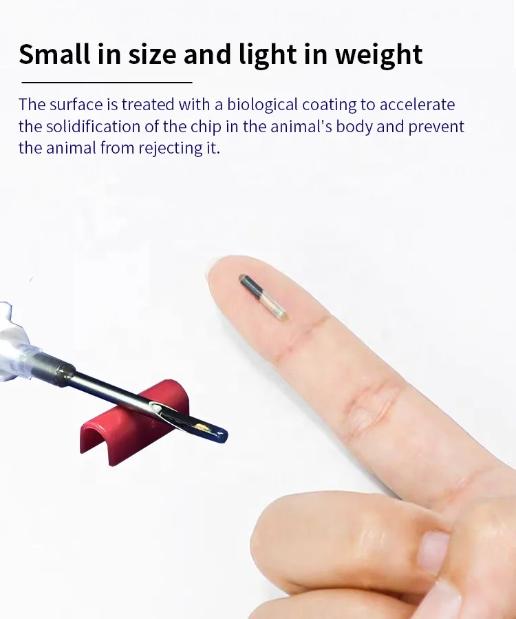 G-103 Animal ID Mini Glass Tag Injectable Microchip for Dogs Cats Pet RFID Transponder Microchip