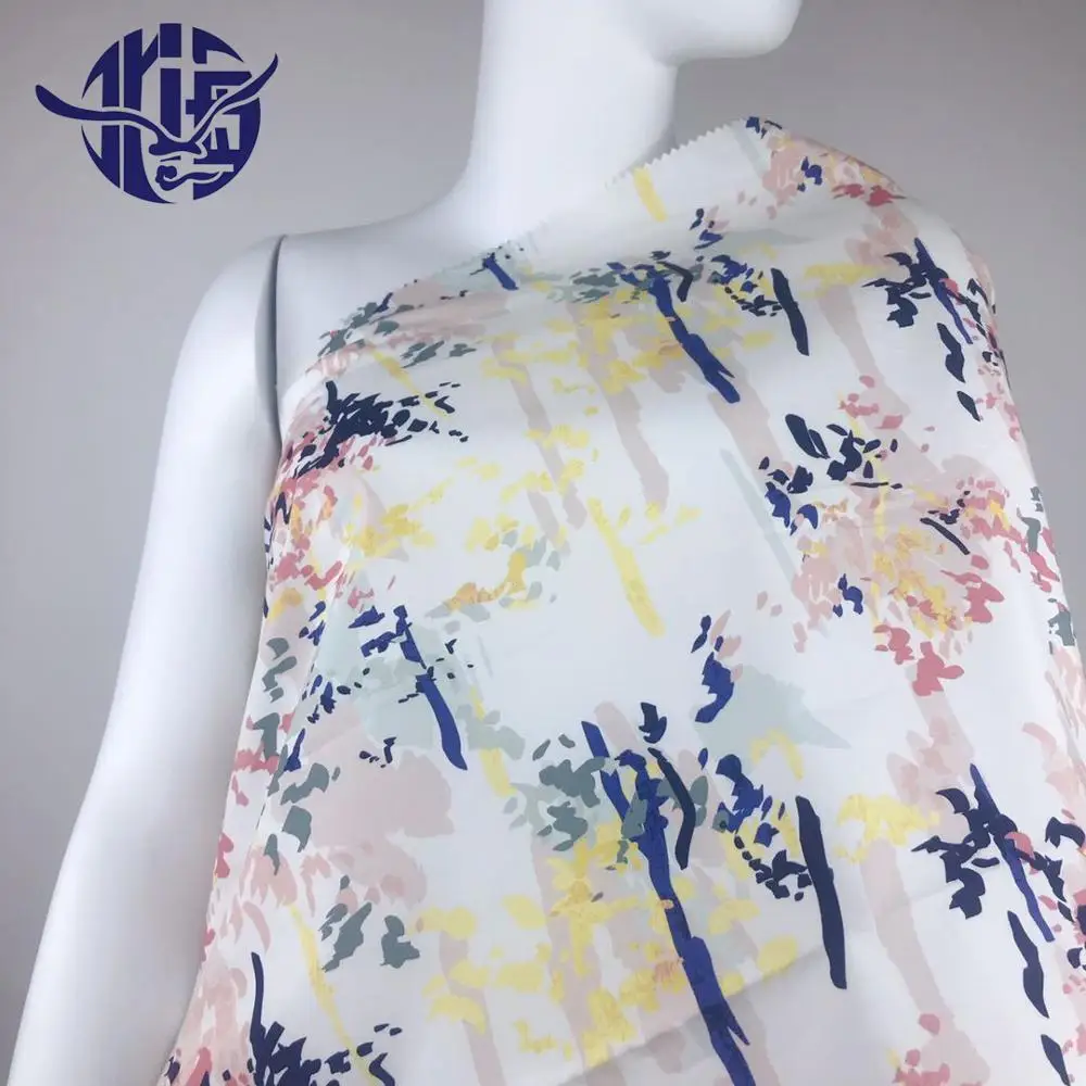 wholesale Gots Certified Muslin flower Printing 100% Organic Cotton  poplin dress Fabric for baby