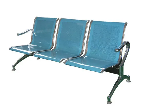 D-8 порошковое покрытие больничное кресло ожидания с перфорированными стальная пластина Парикмахерская жесткий Трехместный стул для салона