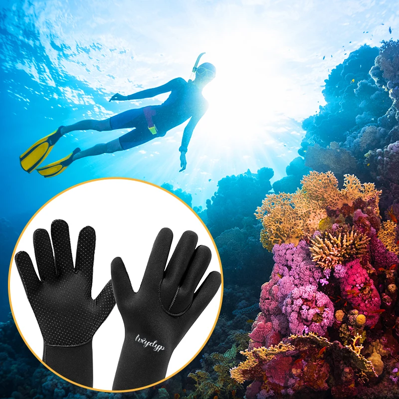 SinoDiving Glove 3mm Scuba Gloves Fishing Protection From Cold Body Glove Dive Suit Wetsuit Anti-Slip Seaac Snorkel Sports
