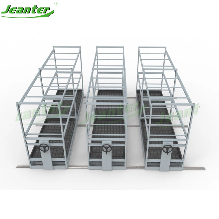 Movable Hydroponic Rolling Growing Benches Plant Nursery Tables Equipment