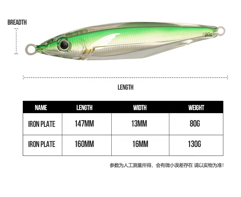DN 80g 130g 5 colors Wrapped in plastic slow pitch jigs rust-proof metal jig Super reflective effect bionic jigging lure