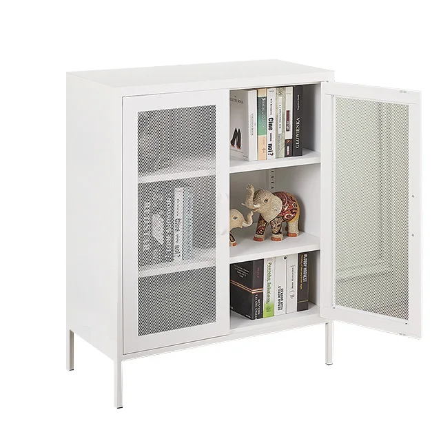 Modern Designs White Net Door Metal Storage Cabinet Dish Dryer For Kitchen Cabinet Organizer