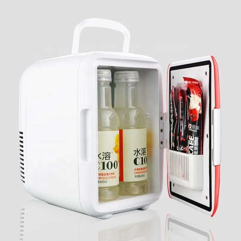 High Quality Small Fridge Rapid Cooling 4 Liter/6 Cans Skincare Mini Fridge For Bedroom And Car