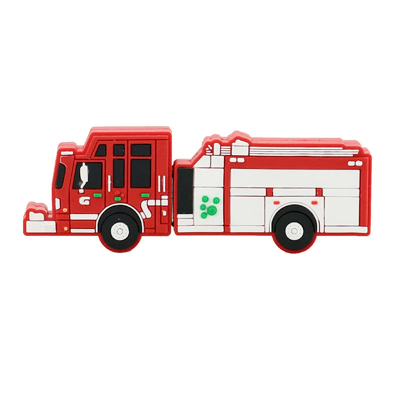 Low Price Fire Truck Classic Thumb U Disk 256MB 512MB 1GB 2GB 2.0 3.0 Fire Engine For Business PVC USB Flash Drive Gift Giveaway
