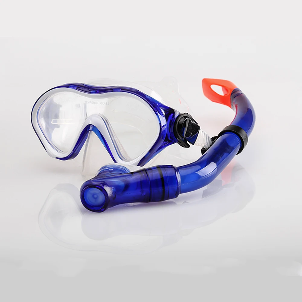 
ZLF More durable diving glasses snorkel set Big frame wide angle PVC waterproof coloful diving goggles snorkel suit for adult 