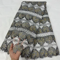 African lace lovely design high quality water soluble ladies skirt fabric wholesale good price 5 yards guipure lace