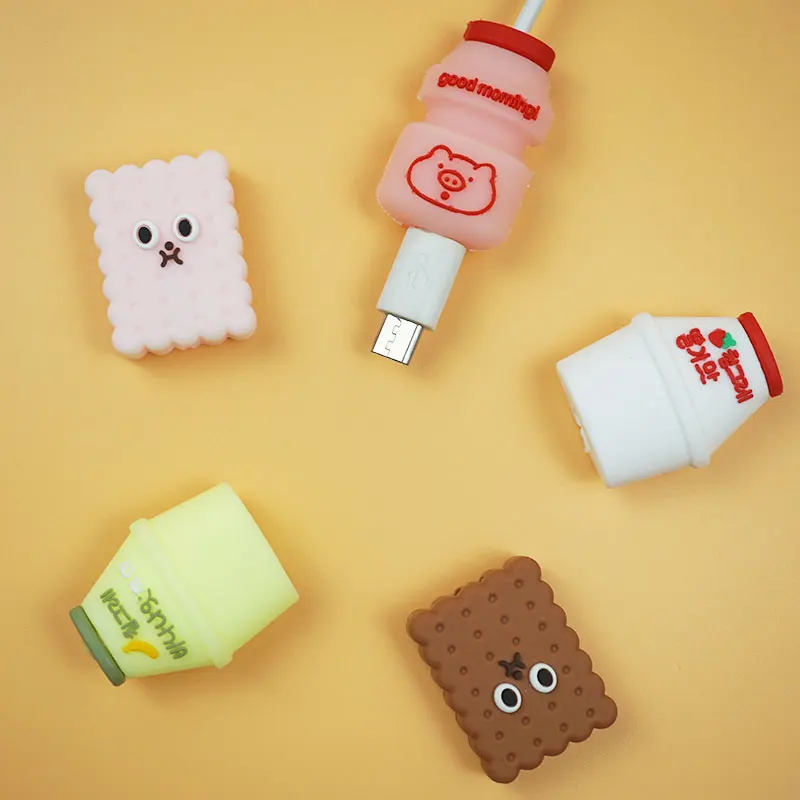 Cute cartoon cable protector data cable protective cover for iPhoneUSB charging cable