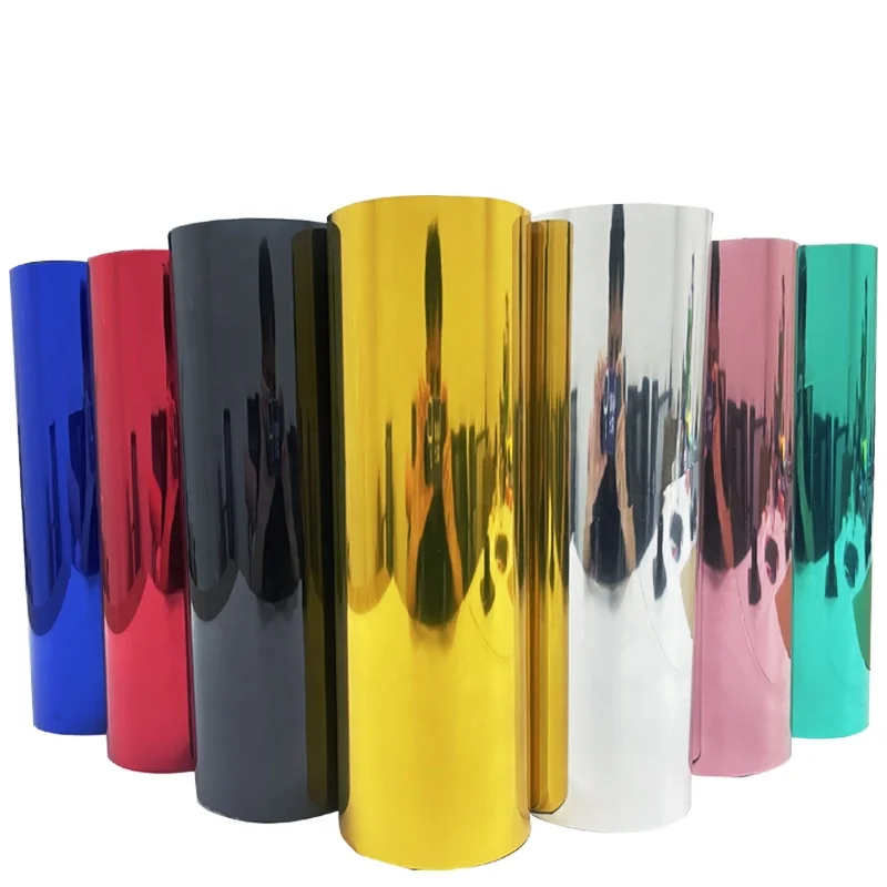 12'82 ft PVC Mirror Glossy Permanent Adhesive Vinyl Chrome Craft Vinyl Paper Rolls Vinyl for Plotter and Cutters DIY