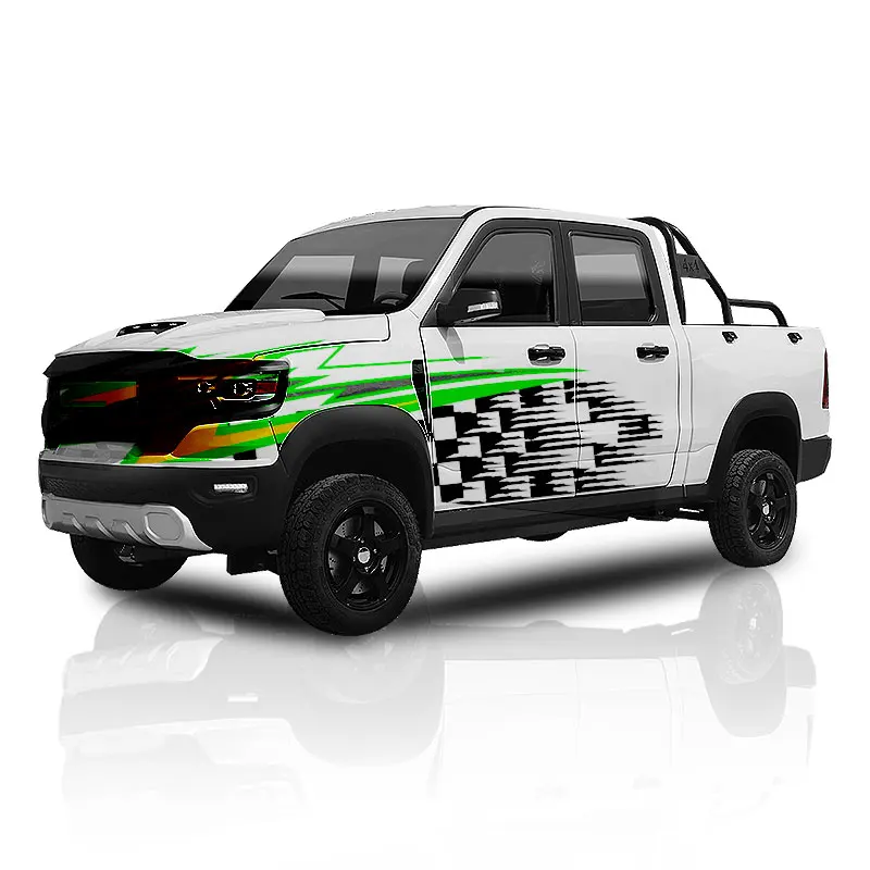 YNNO High Quality Four Wheels Electric pickup Car tiny ev new energy electric pickup truck 4x4 4wd automatic with Cargo Box