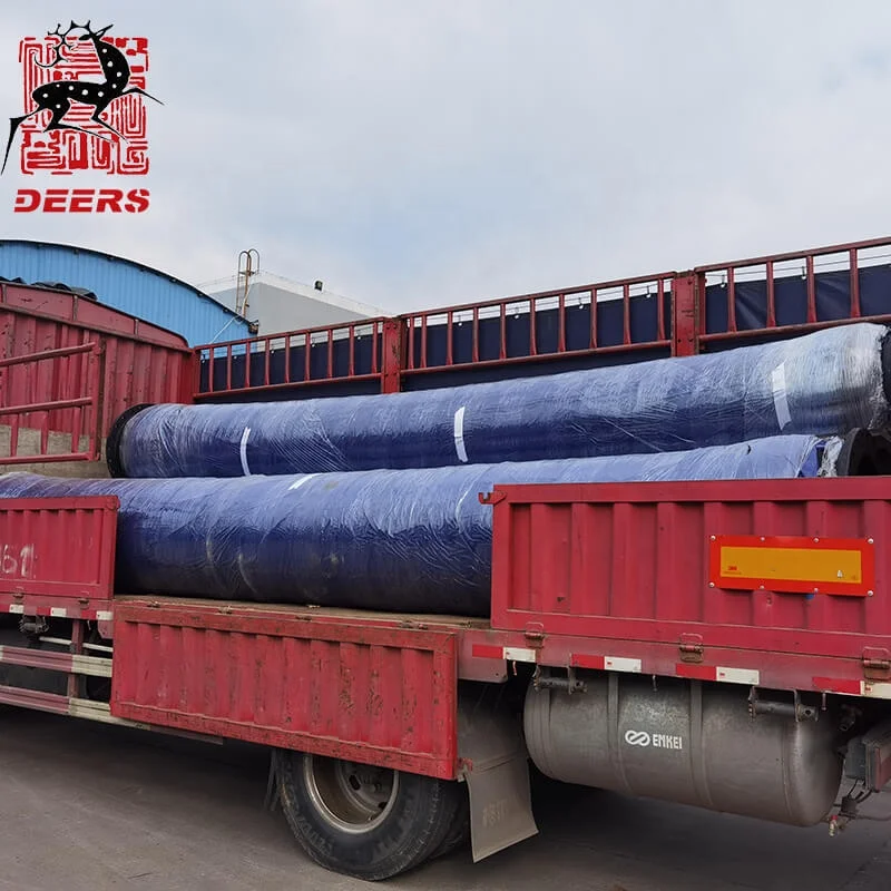 Durable dia 250mm dredging discharge hose with flange connector