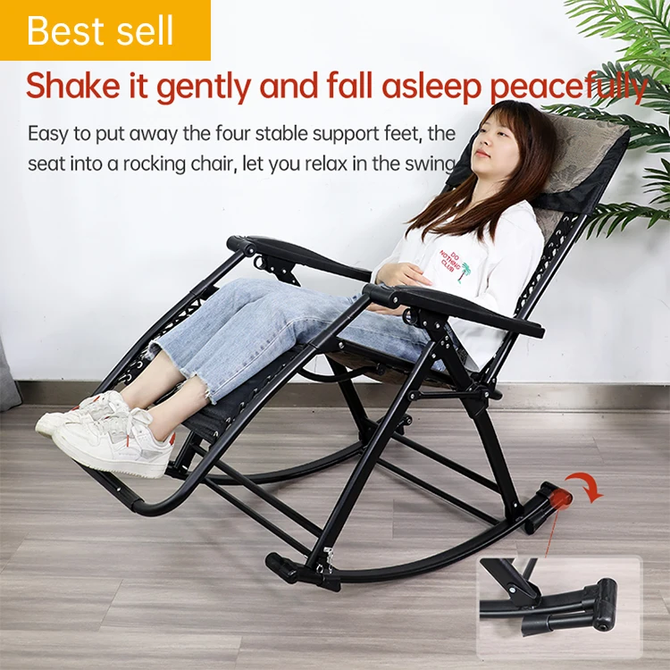 Realgroup Folding Rocking Chair Parts  for leisure outdoor rest Garden folding chair