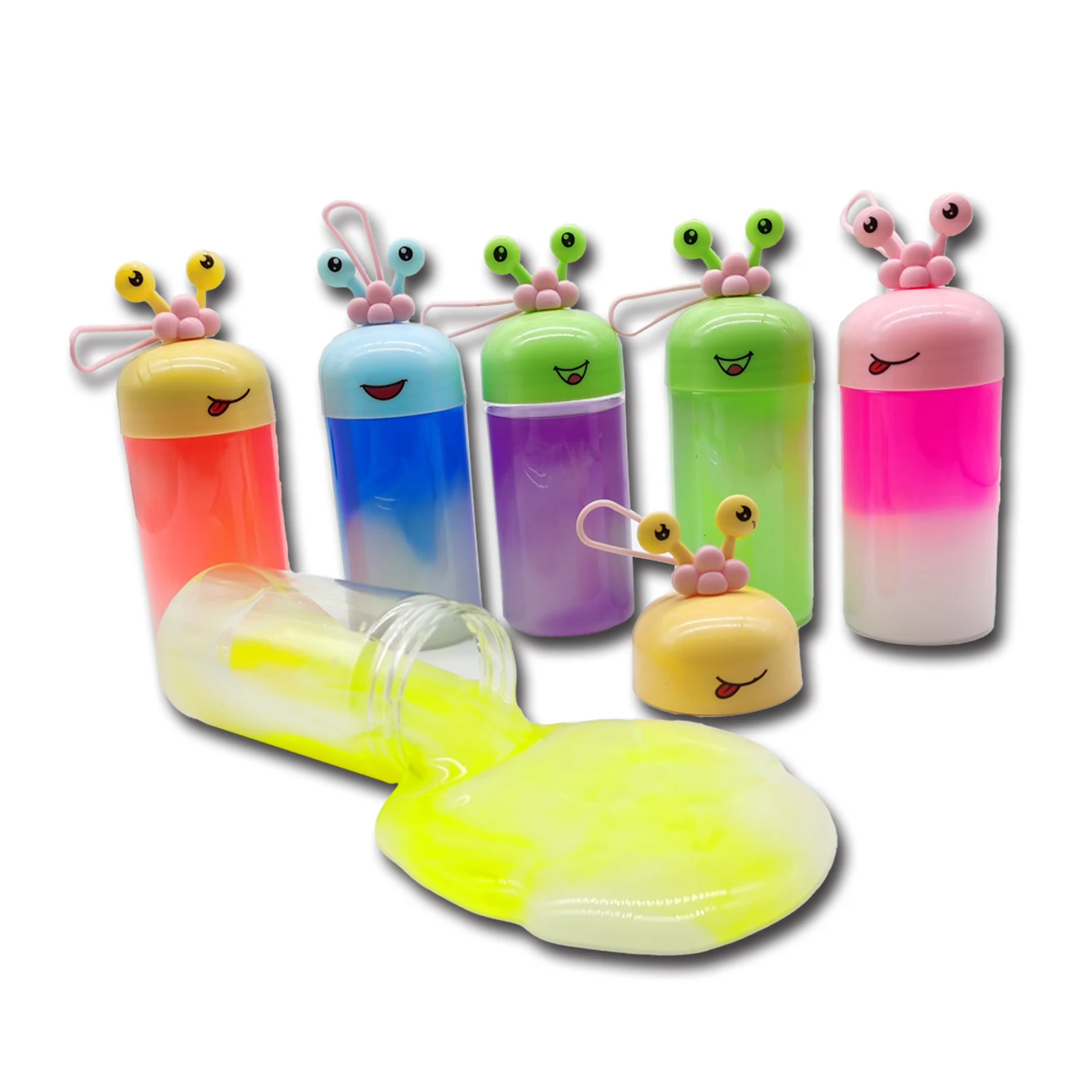 Special Design New Arrived Cartoon Snail Eggplant Gradient Ramp Crystal Soil Plastic Crystal Mud Slime Clay Toy Soft
