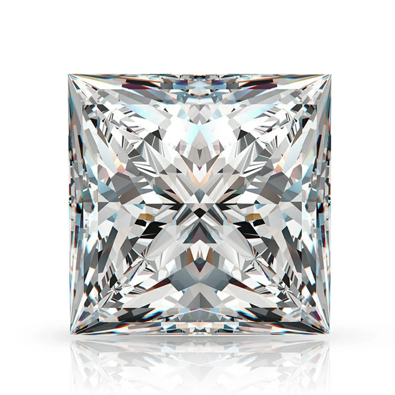Wholesale Sicgem Jewelry Square Princess Cut Moissanite D Vvs1 Radiant 1ct Loose Diamond Vs Clarity Gemstone
