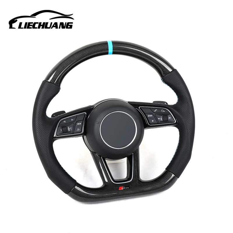 Drop shipping alcantar carbon fiber steering wheel For Aud i 2009-2016 A5 A6L A7 A8 L A3 A4L