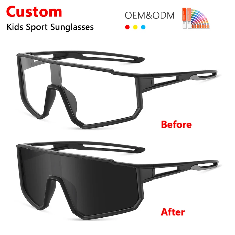 Manufacturers Wholesale New Children UV400 Polarized Photochromic Sun Glasses PC Frame TAC Lenses Youth Outdoor Sport Sunglasses