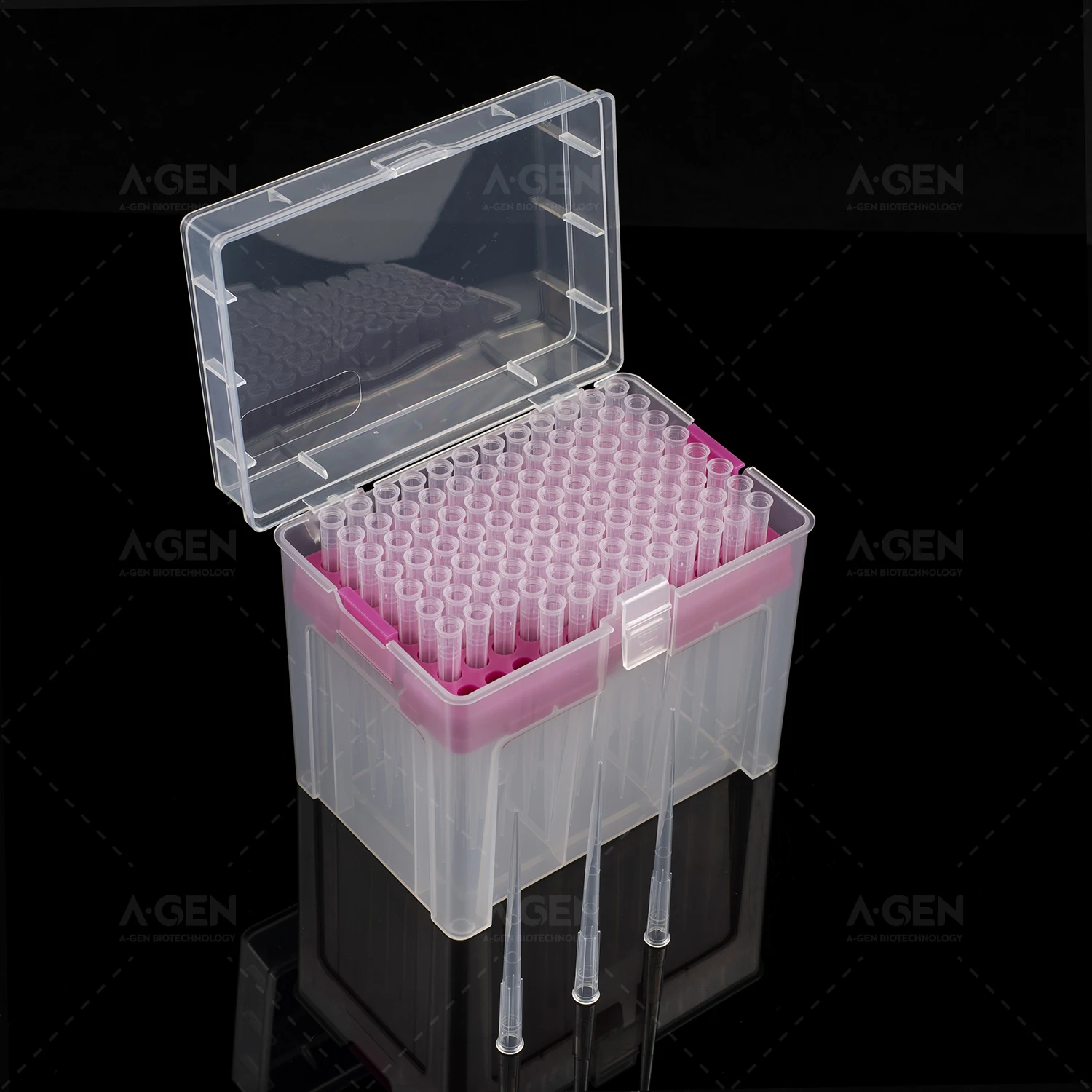 lab consumable SBS 300uL Extra long tip DNA/Rna Free polypropylene universal Pipette Tips (low residual is optional)