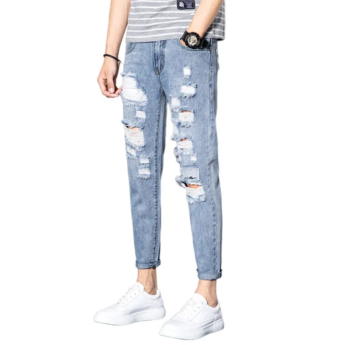 
New Denim Jeans Men slim-fitnarrow-legged wholesale Factory Custom 