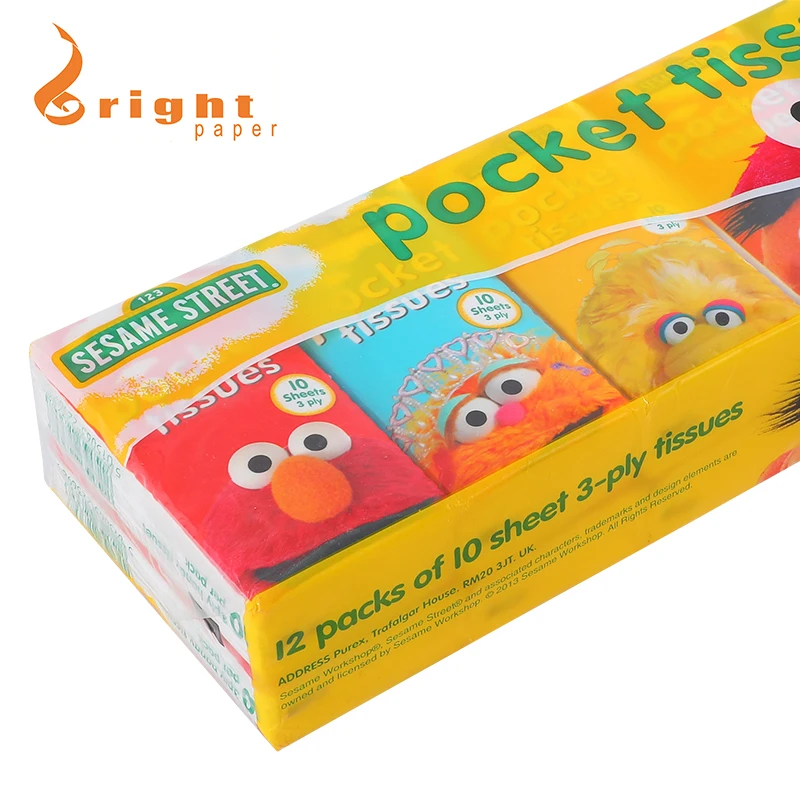 Jiangmen Factory Tissue paper Pocket tissue bulk pocket handkerchief Virgin pulp Bamboo pulp Recycled pulp