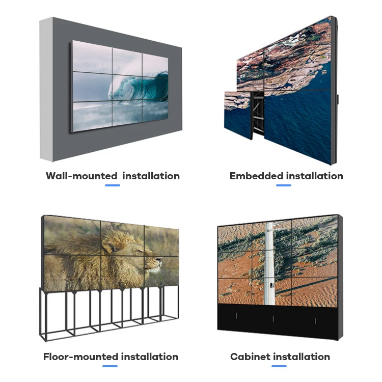 Medier 55 дюймов ЖК-видеостены Крытый 4k IPS ЖК-экран видеостены