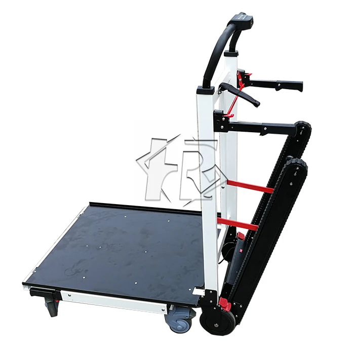 
Power motorized tracked type six wheel foldable stair climbing trolley portable stair climbing hand truck 