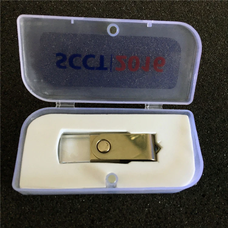 Custom LOGO Swivel Crystal usb drive metal rotate USB crystal2.0 4GB 8GB 16GB 32GB