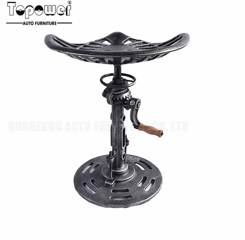 Industrial antique cast iron bar stool for kitchen counter outdoor furniture