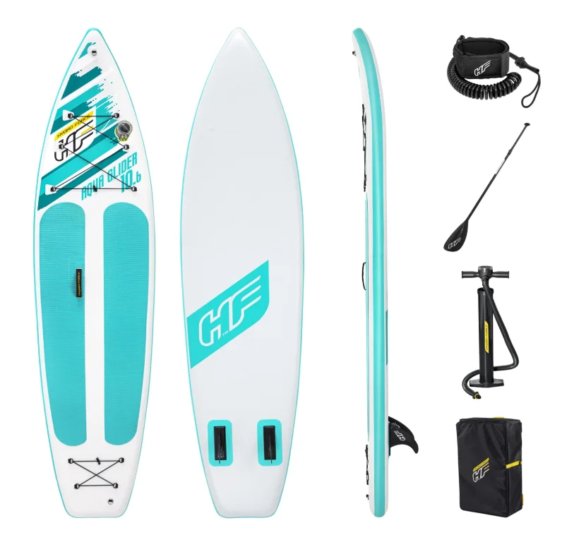 bestway sup 65347 Hydro-Force Aqua Wander TravelTech Convertible Inflatable Stand-Up Paddleboard/Kayak Set