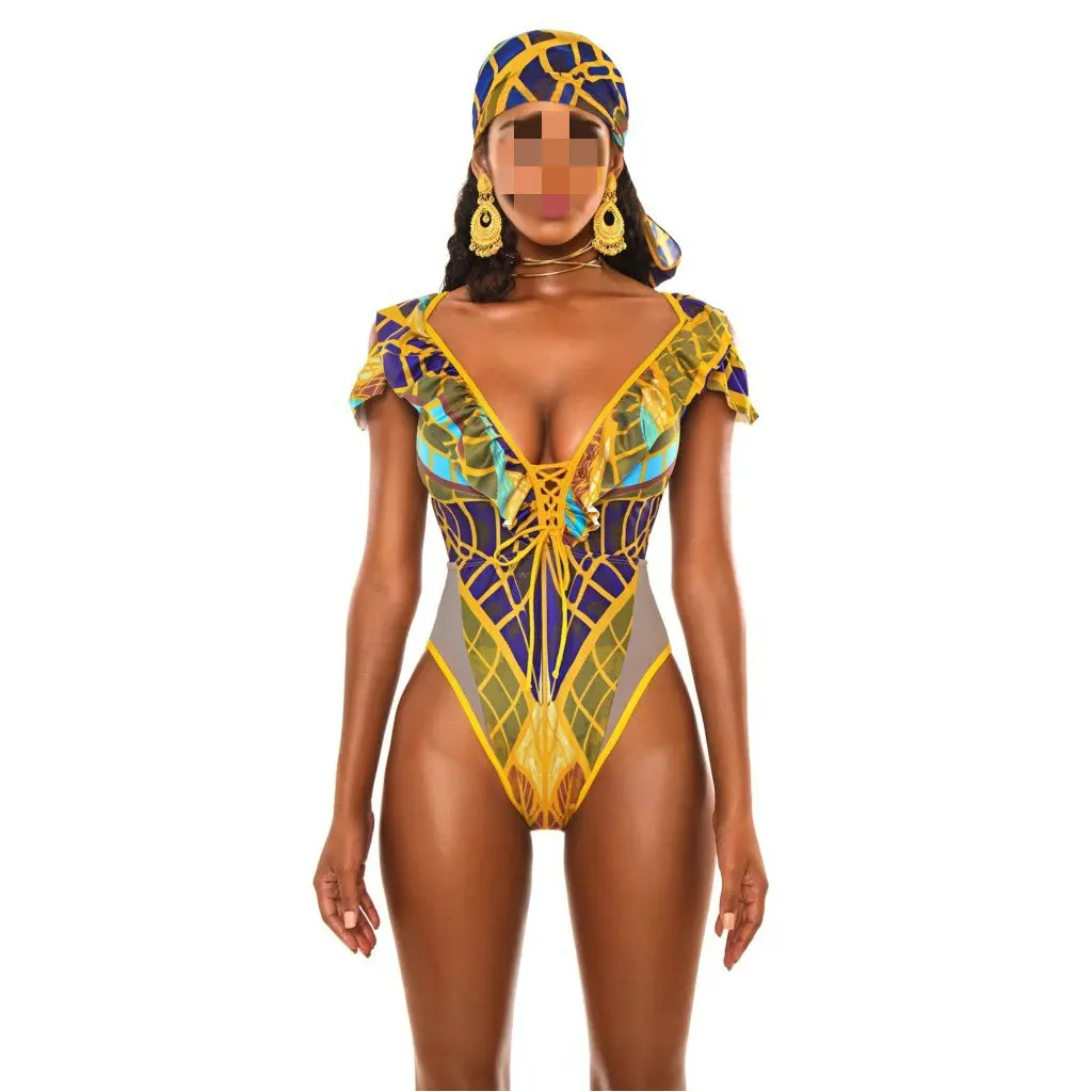 Bikini 2020 Women African Print Bikini Set Push Up Padded Bra Swimsuit Beachwear bathing suit women swimwear women tankini