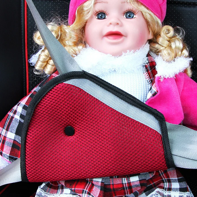 Longyang Adjuster Seat Mesh Belt for Kids Shoulder Safety Triangle Positioner for Baby Seat Belt Seatbelt Strap Clip Cover Pad
