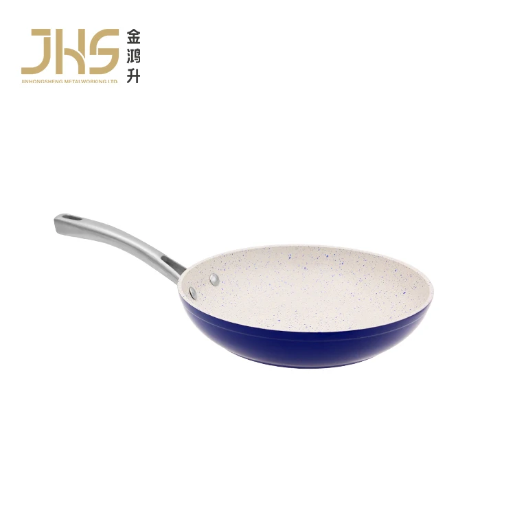 8pcs Blue White ceramic aluminum marmite aluminium nonstick kitchen pots and pans non-stick cooking pots cookware set with glass