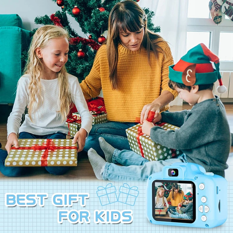 Kids Camera 2 Inch With Games 32 Gb Mini 2.4 Inch Digital Photo Children Selfie 1080p Cat Camera For Kids