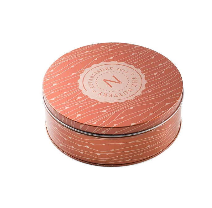 High Quality Custom Printing Food Grade Round Metal Moon Nuts Cookie Cake Tin Box
