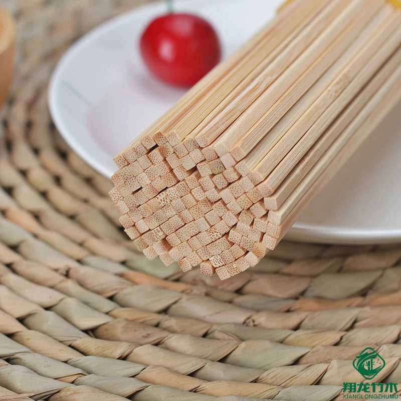 Factory price disposable square shape bamboo skewer
