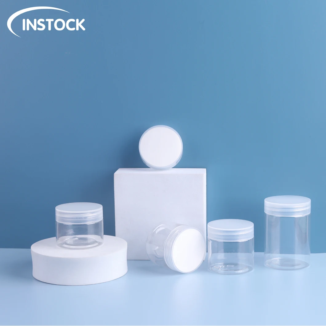 Plastic Jars 30/40/50/60/80/100/120/150ml Storage cosmetic plastic cookie jars with lids cosmetic Cream Jars