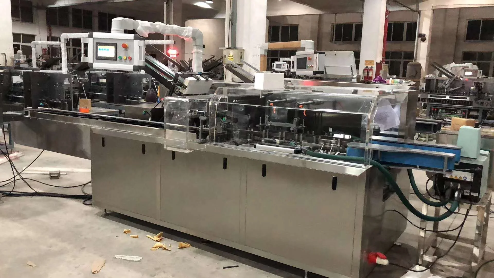 automatic box packing machine for biscuits carton box packing machine