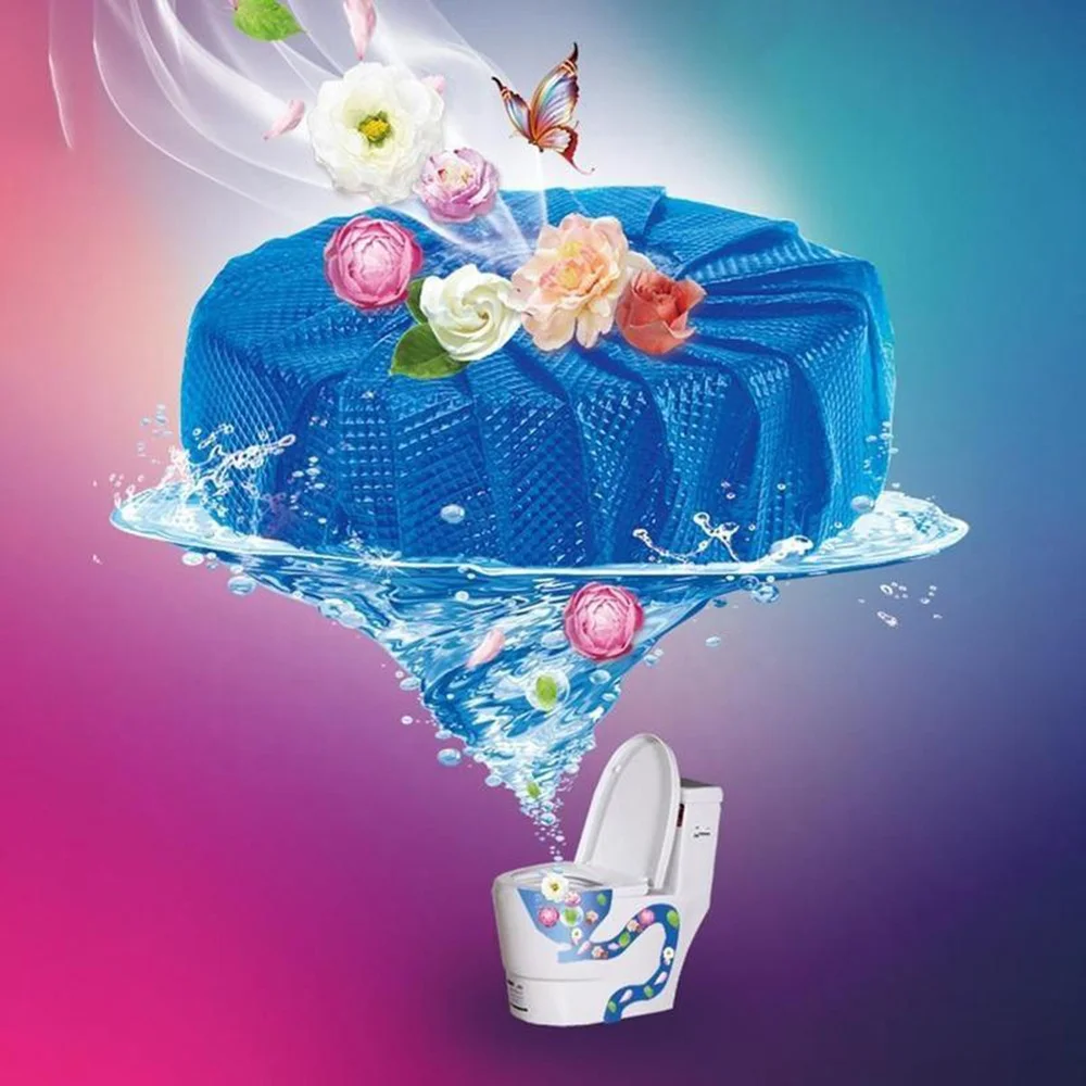 Flush 300 Times Toilet Cleaner Tablets  For Bathroom  blue blocks cube for automatic toilet bowl cleaning