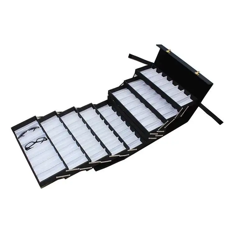 2020 Luxurious Hot sale 80 pcs Leather Eyewear Sunglasses Display Stand Storage box