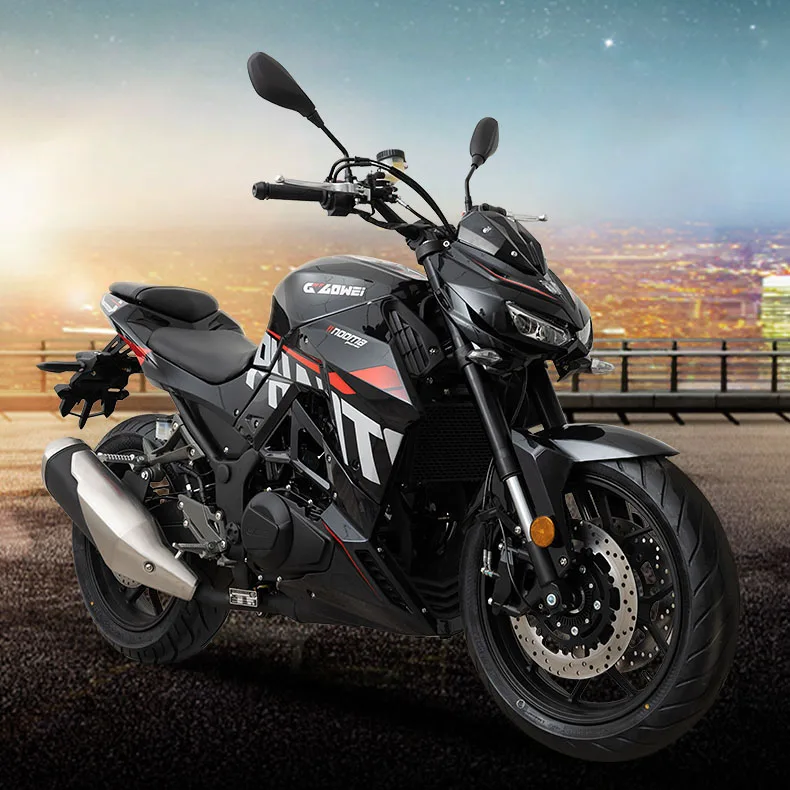 Roywell 400cc Gas Powered Street Bike Chopper Motorcycle EFI Racing Super Moto Motorcycle