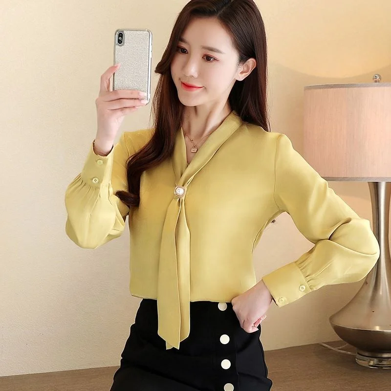 Hot Sale Loose Women Ladies Office Shirts Clothes Elegant Fashion Casual Shirts Blouse