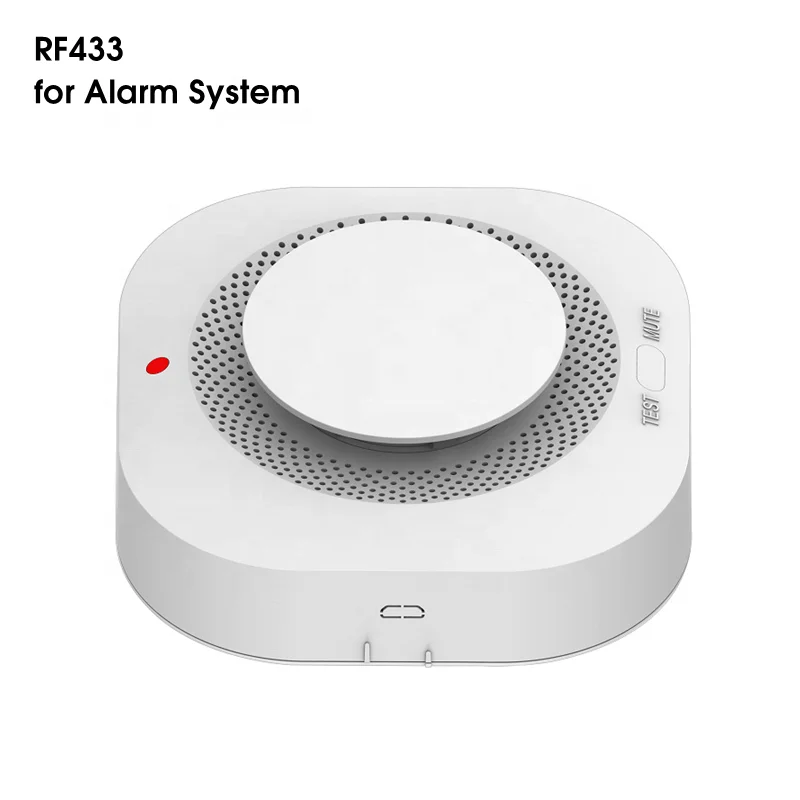 Home Fire Security Alarm System Wireless 433MHz 9V Battery Powered Smoke Detector Alarm