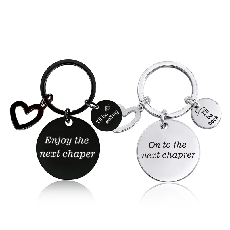 Sublimation Blanks Metal Keychain Personalized Engraving Metal Keychain Pet Name Tag Custom Logo Stainless Steel Key Chain