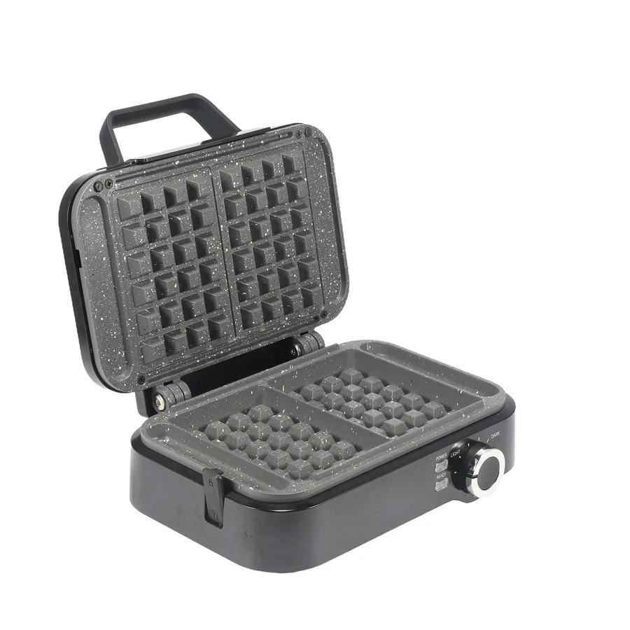 Бытовая портативная антипригарная пластинчатая мини-вафельница с намоткой кабеля