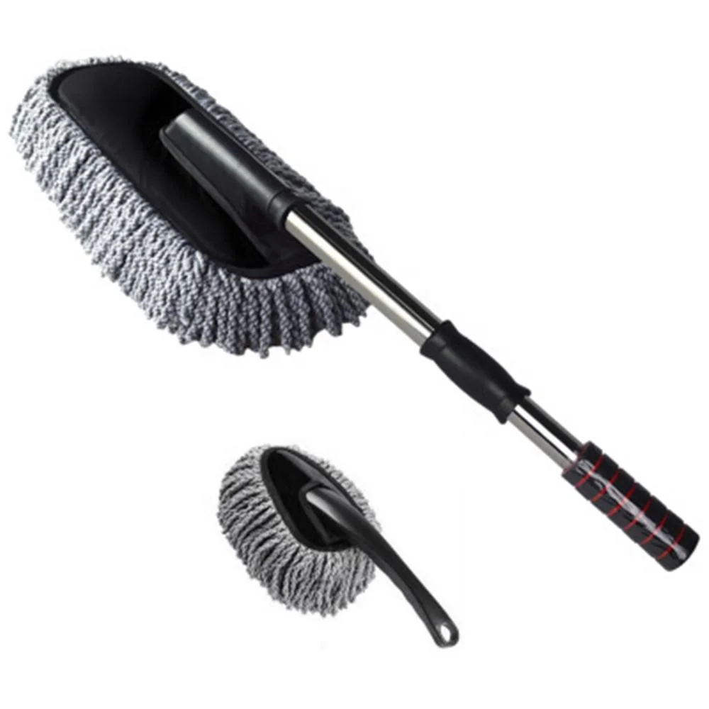 Telescopic Handle Multifunctional Dust Removal Car Washing Brush Nanofiber Car Washing Cleaning Dust Removal Car Cleaning Mop