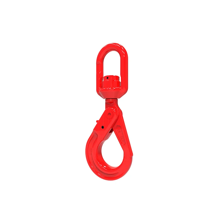 Shenli rigging G80 Alloy Steel swivel self-locking hook/self locking hook with bearing