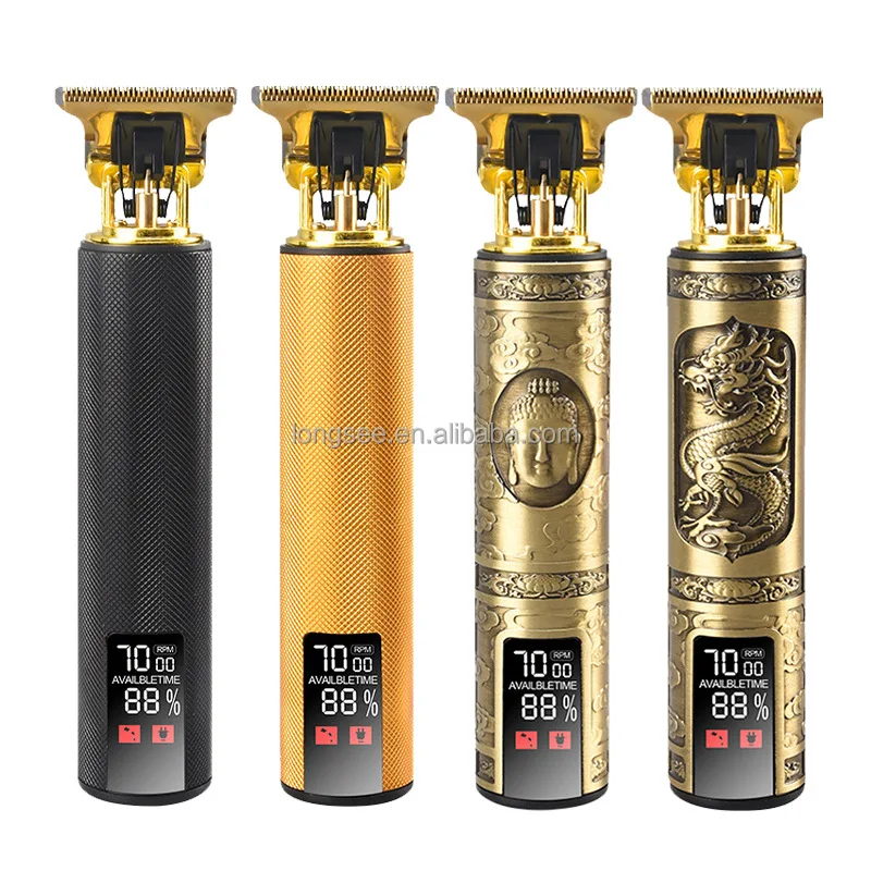 Manufacture Hot sale vintage T9 Hair Clipper Rechargeable LCD display good price professional shaving machine trimmer for men
